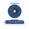 thumbnail image 7 of Strip Disc Stripping Wheel for Angle Grinders, Removes Rust Paint and Clean Coating Welds, Blue, 4x5/8 in, 8 Pack, 7 of 7