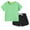 Green, variant on Girls' Sleepwear Agkizg 2-Piece Girls' Pajama Sets,Kids Nightwear Loungewear Clothes Set,Toddler Kids Boys Girls Fashion Cute Solid Color Soft Short Sleeve Top Shorts Home Wear Suit