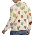 thumbnail image 4 of Bingfone Heart Polka Dot Men'S Drawstring Hoodie Long Sleeve Pocket Sweatshirts-X-Large, 4 of 9
