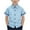 Light Blue #B, variant on Girls' School Shirts Short Sleeve Uniform Solid/Striped Print Kids Button Down Collared Blouses Tops (11-12 Years, White #D)