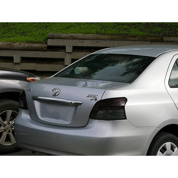 Rvinyl Tail Light Tint Covers Compatible with Toyota Yaris 2007-2011 (Sedan) - Blackout Smoke