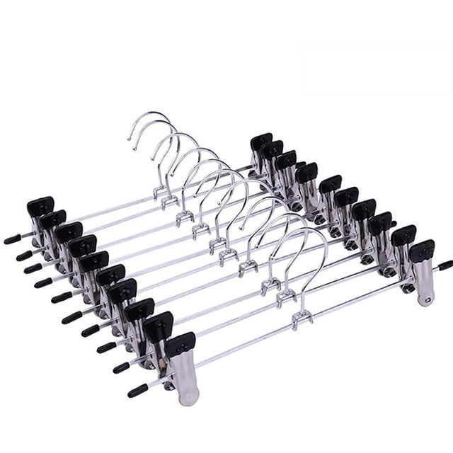 Perchas de acero inoxidable para ropa, perchas creativas para pantalones, exquisitas para faldas, 10 Uds.