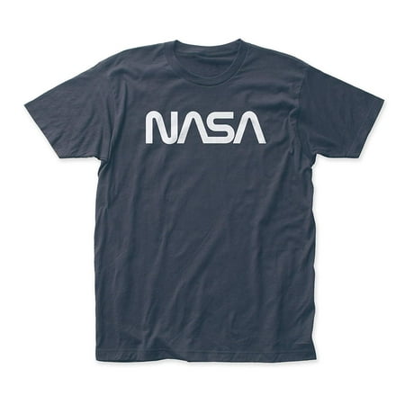 Indigo Mens Shirt - Nasa Men's Retro Logo Slim-Fit T-Shirt Indigo