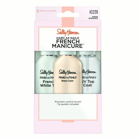 Sally Hansen Treatment, Hard As Nails French Mani , Sheer Romance