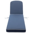 thumbnail image 3 of Blue 2-Pack Outdoor Chaise Lounge Cushions, 5'' Thick Olefin Patio Cushions with Removable Covers, Fade Resistant & Water Resistant Chaise Cushions for Poolside Patio Furniture, Fits 72-74''Lounges, 3 of 9