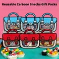 thumbnail image 2 of 20pcs Reusable Snacks Gift Packs, Goodie Bags With Top Handle, Lightweight Tear-Resistant Packs With Zip Lock Seal For Candy Snack Birthday Decorations & Supplies, Party Baptism Gift Bags, Red Color, 2 of 8
