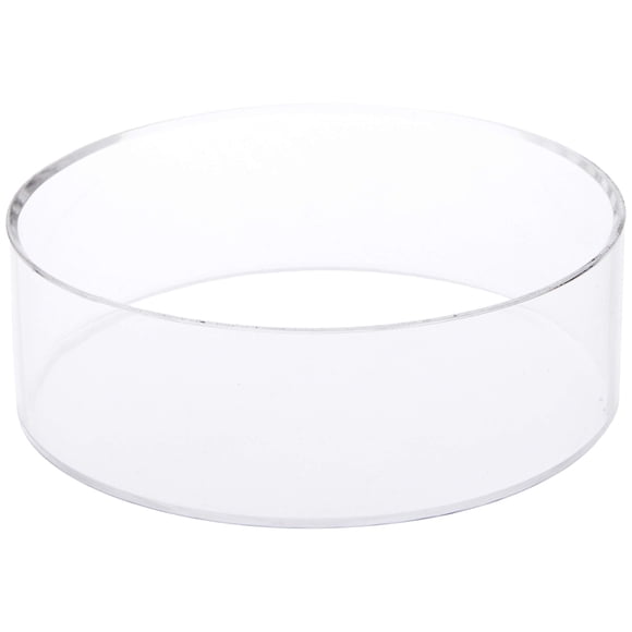 Plymor Clear Acrylic Beveled Egg, Marble, Ball or Sphere Display Holder Stand, 2" H x 6" W (2 Pack)