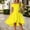 Yellow, variant on Women's Casual Dress Effortless Summer Dress with Off-Shoulder Flowing High-Low Party Ready with Shawl for Daily Comfort White S