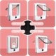 thumbnail image 2 of Puerta interior blanca magnética para gatos, puerta para gatos 27*23,5*5,5 cm, puerta para gatos con acceso de 4 vías, 2 of 4