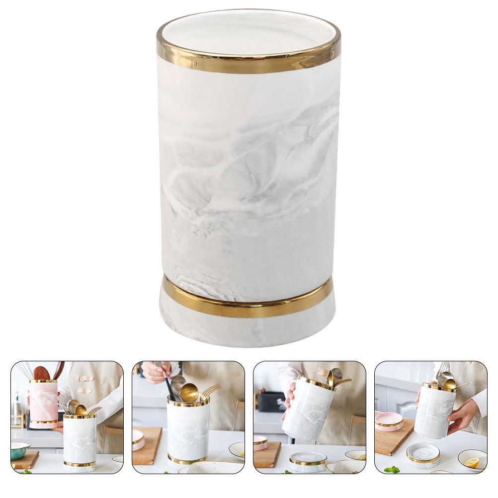 CYLINDSOME Kitchen Utensil Holder Cutlery Bucket Chopsticks Container Kitchen Chopsticks Organizer
