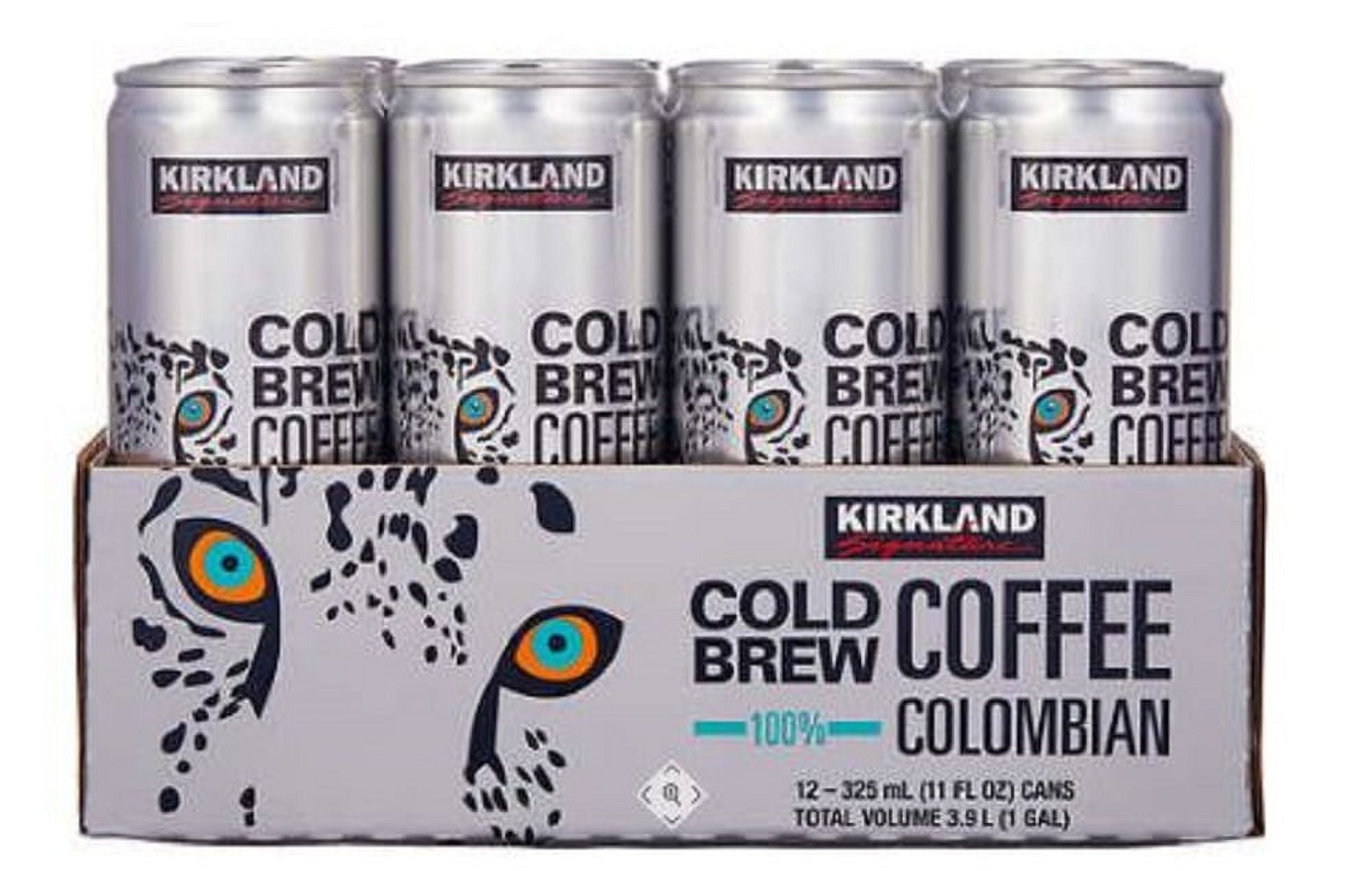 Kirkland Signature 12-Count Colombian Cold Brew Coffee, 11 oz Cans