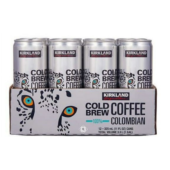 Kirkland Signature Signature Cold Brew Colombian Coffee 12 Cans /11 Fl Ounce Net Wt 132 Fl Ounce