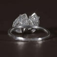 thumbnail image 5 of Jewelerix 10K White Gold Vermeil Proposal Ring Pear Shape Engagement Ring Marquise Cut Moissanite Diamond Forever One Birthday Gift Ring, 5 of 6
