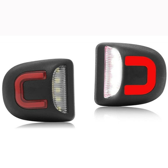 LED License Plate Light Tag Lamp Assembly Replacement For 1999-2013 Chevy Silverado GMC Sierra, DC12V 6000K White, Pack of 2