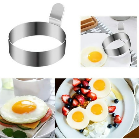 

WOCACHI 4Pcs Thickened 304 Stainless Steel Omelette Round OmeletteMold Creative Omelette Ring Omelette Model