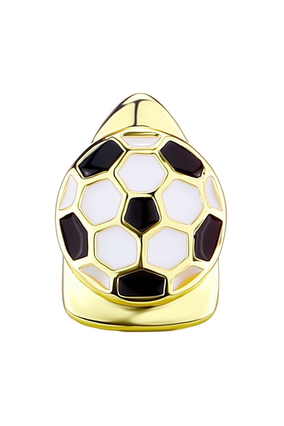 Cool Football Themed Teeth Grill Gold/Silver Plated Tooth Cover For Teeth Allergy Resistant Alloy Comfortable To Wear