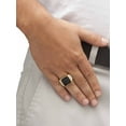 thumbnail image 3 of PalmBeach Jewelry Men's Cushion-Cut Genuine Black Onyx and CZ Cabochon Ring .72 TCW Gold-Plated, 3 of 6