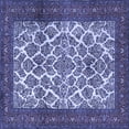 thumbnail image 1 of Ahgly Company Machine Washable Indoor Square Persian Blue Traditional Area Rugs, 6' Square, 1 of 4