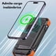 thumbnail image 5 of Mr. Gadgets Solar Blast Power Bank 20000 Mah Bateria Panel Solar De Carga Portatil Con Linterna, Manivela De Emergencia, Carga Inalambrica, Color Negro Con Naranja., 5 of 8
