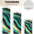 thumbnail image 4 of Teal Gold Marble Pattern Kitchen Rugs Sets Of 3,Kitchen Runner Rugs Non Skid Washable,Decorative Kitchen Floor Mats for Kitchen,Sink,Laundry,17"x30"+ 17"x47" + 17"x59", 4 of 6