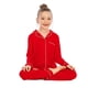 thumbnail image 5 of Pijamas para niños, conjunto de pantalones de manga larga para niños y niñas, ropa holgada de solapa modal cómoda para el hogar, 5 of 6