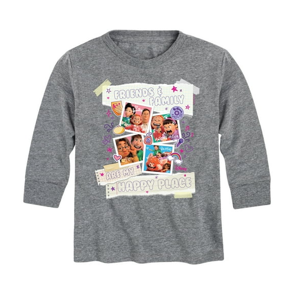 Turning Red - Friends Family Happy Place - Youth Long Sleeve Graphic T-Shirt