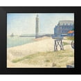 thumbnail image 2 of Seurat, Georges 14x12 Black Modern Framed Museum Art Print Titled - The Lighthouse at Honfleur, 2 of 5