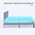 thumbnail image 6 of VECELO Queen Size Upholstered Bed Frame, Modern Platform Bed Frame with Adjustable Button Tufted Headboard for Bedroom, No Box Spring Needed, Easy Assembly, Light Blue, 6 of 7