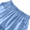 thumbnail image 6 of Mifsaly Girls Wide Leg Denim Culottes Sun Protection Flowy Kids Capri Pants Soft Lightweight Tiered Chambray Casual Summer Cropped Jean Pant with Pockets, 6 of 6