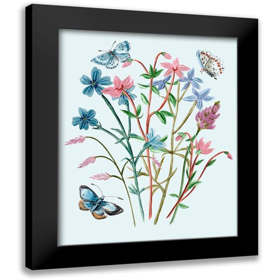 Wang, Melissa 12x14 Black Modern Framed Museum Art Print Titled - Wildflowers Arrangements III