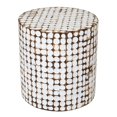 thumbnail image 4 of East at Main Rustic Beachy Handcrafted Coconut Drum End Table, 4 of 8