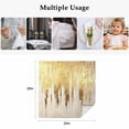 thumbnail image 4 of Abstract Gold Cloth Napkins, Modern Brush Luxury Strokes Artwork Washable and Reusable Dinner Napkins Set of 8, Table Napkin for Kitchen Party Birthday Wedding Hotel Housewarming 20"x20", 4 of 8