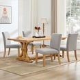 thumbnail image 2 of Studyset Dining Chairs Set of 2,Modern Fabric Upholstered Ergonomic Chairs with Curved Backrest,Heavy-Duty Wood Legs for Dining Room Kitchen Home Office,Weight Capacity 265lbs,Easy-to-Clean Fabric, 2 of 6