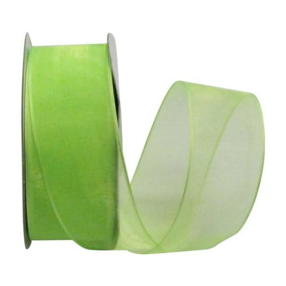 Ribbon Bazaar Wired Sheer Organza 1-1/2 inch Ivory 25 yards Ribbon