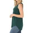 thumbnail image 3 of Zenana Women & Plus Relaxed Fit Scoop Neck Sleeveless Round Hem Blouse Tank Top, 3 of 4