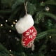 thumbnail image 4 of Fiudx Liquidación navideña Colgante de árbol de Navidad de tela, colgante de peluche de punto, lazo colgante, guantes de amor, botas, colgante decorativo, 4 of 5