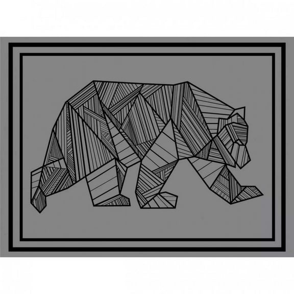 KUMA KM-RVMB-GB-12 Bear Outdoor Mat - 12' x 9', Gray/Black