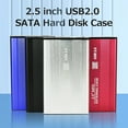 thumbnail image 2 of USB2.0 Portable Hard Disk Case 2.5 inch External SATA HDD Enclosure USB2.0 Aluminum Alloy Shell, 2 of 8