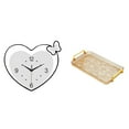 thumbnail image 1 of Reloj de pared,Reloj de pared acrílico para oficina en casa,sin tictac,Relojes de pared colgantes Reloj de tiempo decorativo,Bandeja para servir,Bandeja de cocina rectangular con asa, 1 of 8