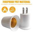thumbnail image 4 of EROCK 4Pcs E26 E27 Light Socket to Plug Adapter Plug-in Light Bulb Outlet Adapter, 4 of 13