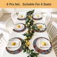 thumbnail image 5 of Blue Vintage Peony Round 15 Inch Placemats Set of 4, Summer Botanical Retro Art HeatResistant Non Slip Place Mats for Dining Table, Wipeable Braided Kitchen Table Mats for Housewarming, 5 of 9