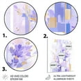 thumbnail image 3 of Designart "Interlocking Perspectives Purple Gold Harmony" Cubism Metal Art Living Room, 3 of 5