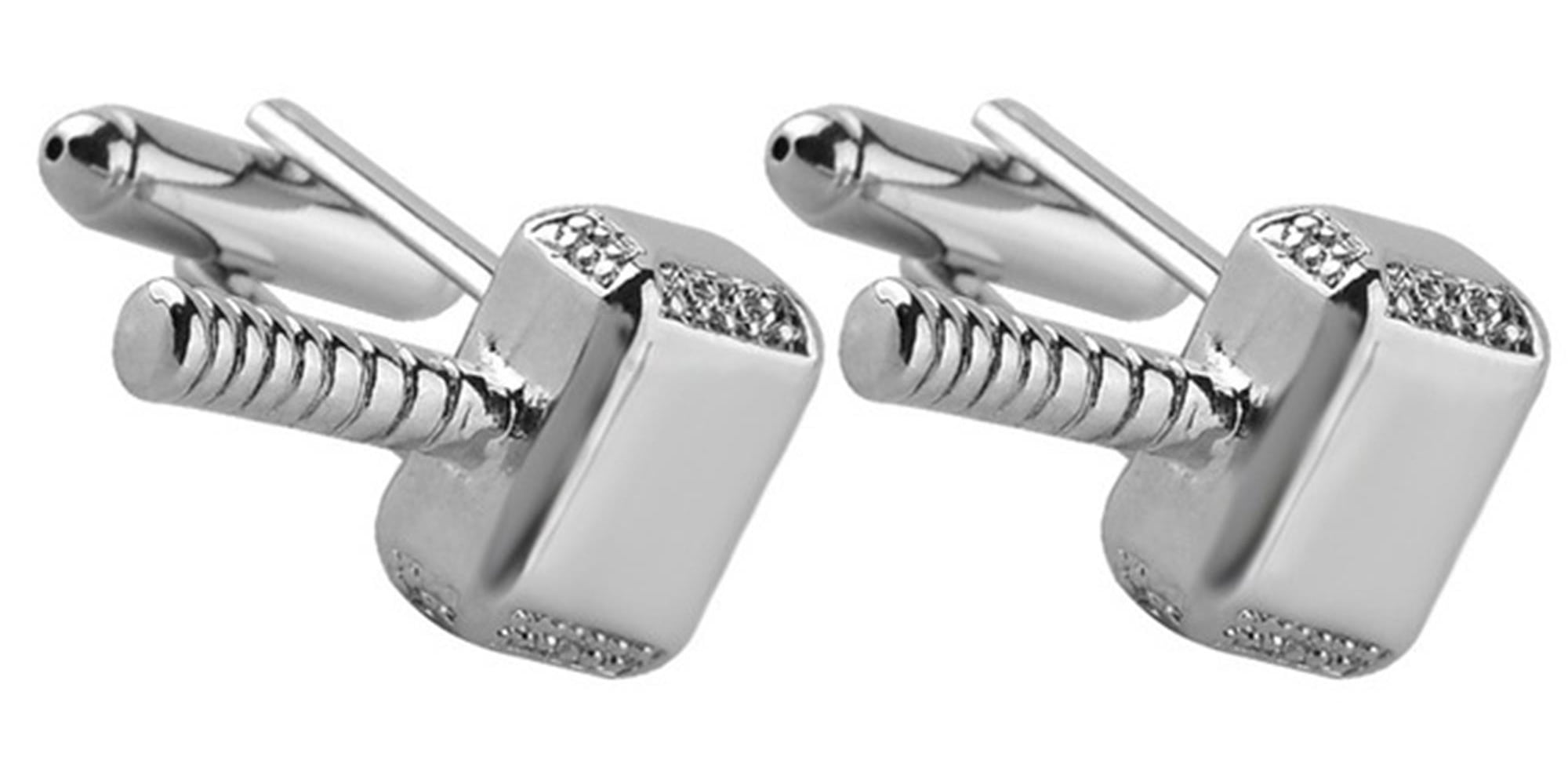 Thor Silver Fashion Novelty Cuff Links Movie Comic Series with Gift Box