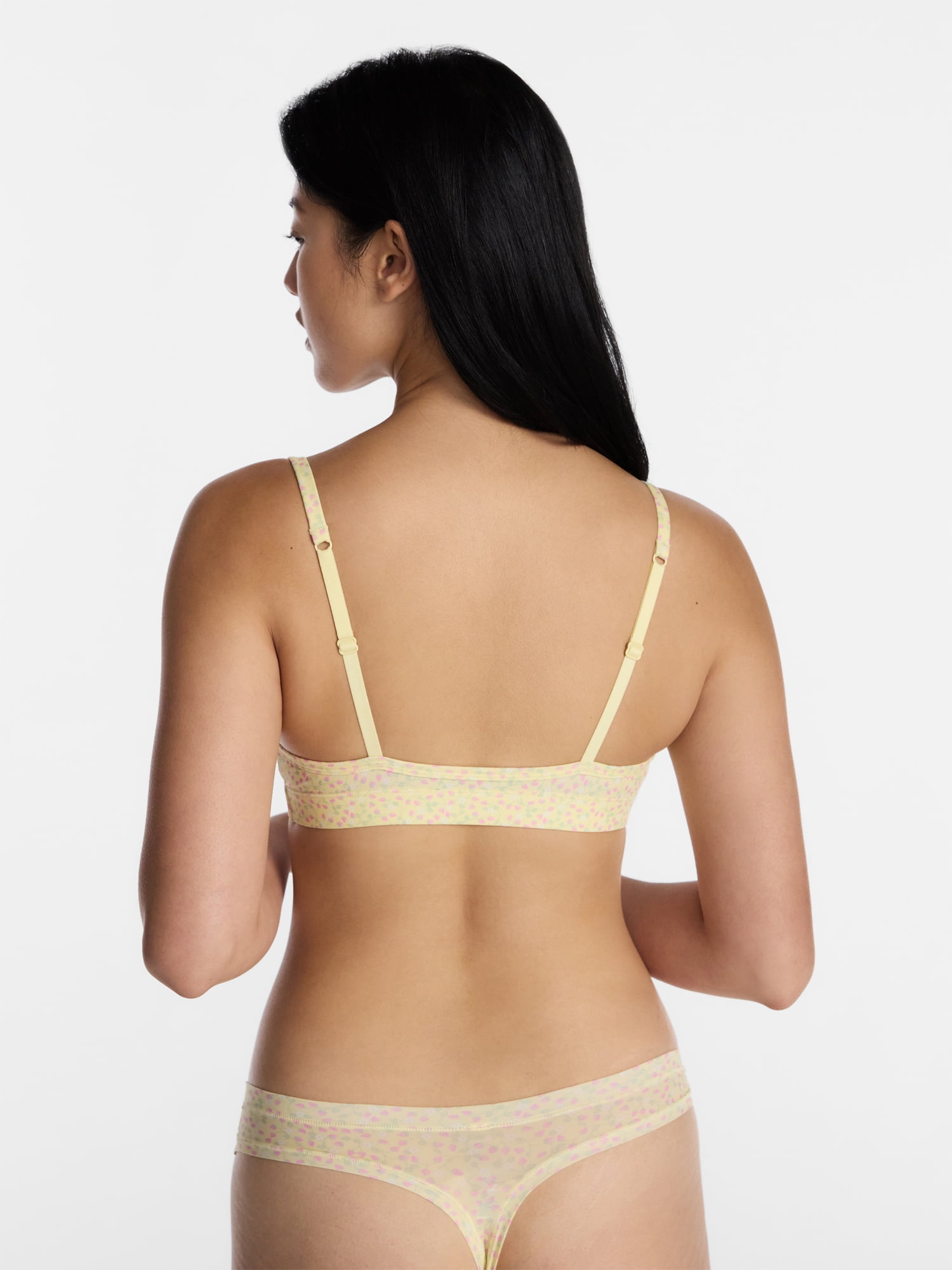 No Boundaries Fit Stretch Triangle Bralette with Lace, Women's XS-3XL