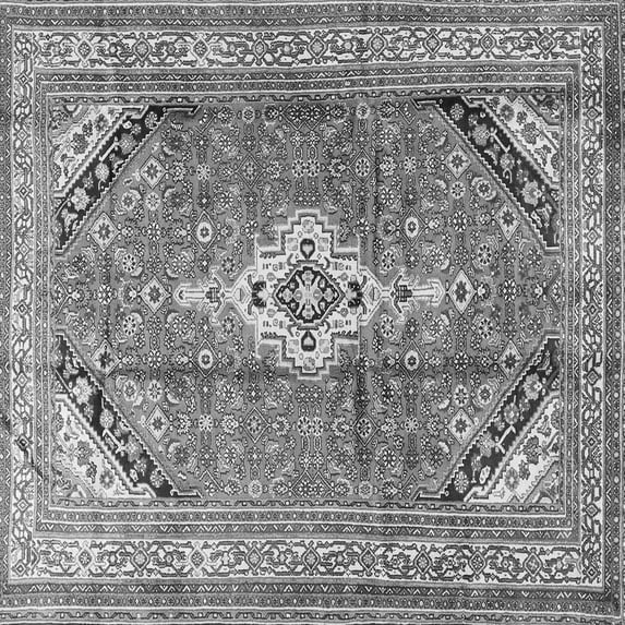 Ahgly Company Indoor Square Persian Gray Traditional Area Rugs, 3' Square