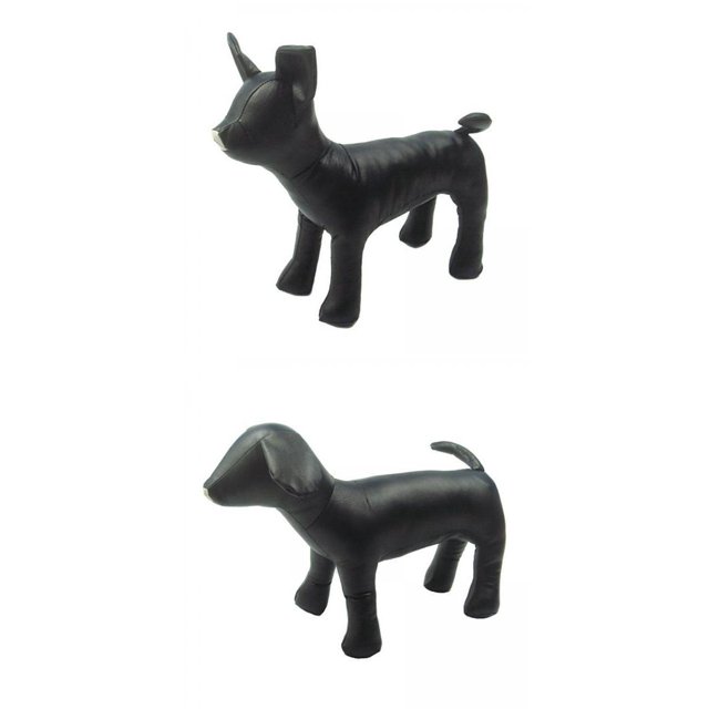 GROWTH TANK 2PC Leather Standing Position for Display Dog Black