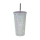 thumbnail image 2 of Taza aisda portátil brilnte, vasos de 17.6 a prueba de fugas con tapa kit de cepillo de limpieza para bebidas frías , NUEVO Pta 500ml Macarena taza de viaje, 2 of 7