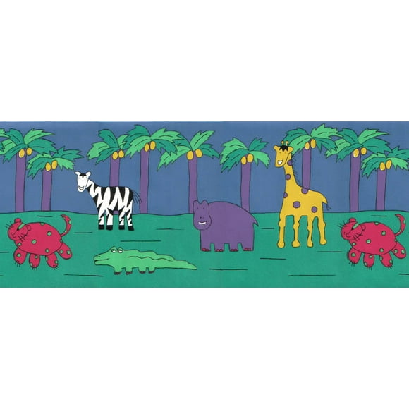 Animal Kids Wallpaper Border YFB313