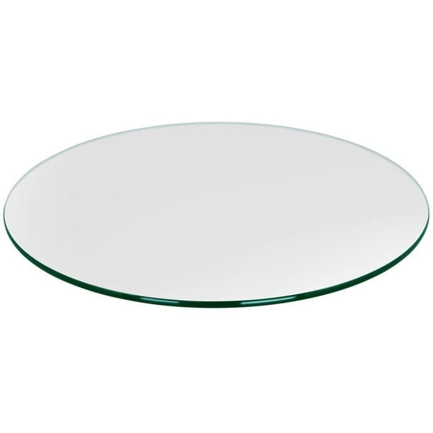 36 Inch Round Glass Table Top 3/8" Thick Tempered Pencil Edge