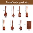 thumbnail image 4 of Juego de 8 Utensilios de Cocina de Madera de Teca, Cuchara de Madera para Cocinar, Juego de Utensilios de Cocina Antiadherentes, Juego de Palas de Madera Con Mango Cómodo, 4 of 7